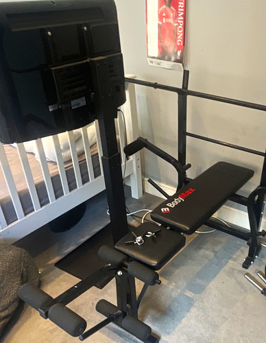 Bodymax black workout bench - black,